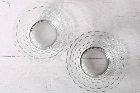 Image 1 of Set di 2 ciotole da dessert vintage in vetro a bolle Kim / Indonesia