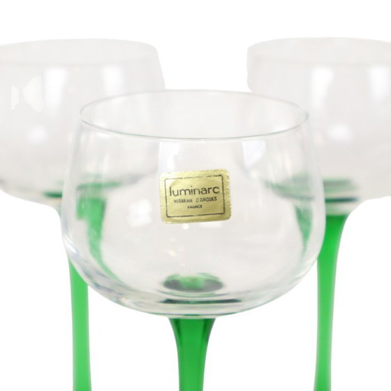 Image 1 of Set Van 14 Vintage Luminarc Wijnglazen