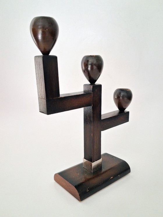 Kandelaar Set Art Deco – Kandelaars en kaarsen, Wood (photo 7 of 17)