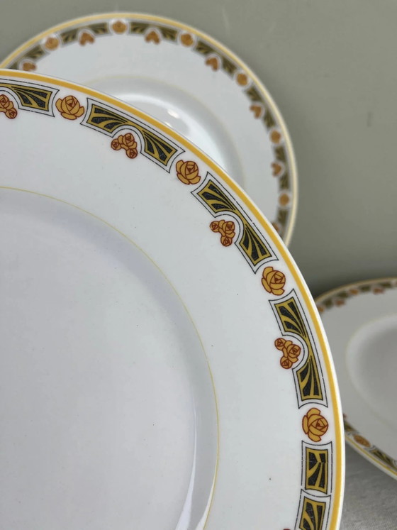 4 Art Deco Speiseteller – Geschirr, Porcelain (photo 4 of 7)