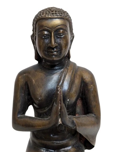 Kniender Bronze-Buddha in Anjali Mudra – Burma, 18.-19. Jahrhundert – Bildhauerei (photo 8 of 11)