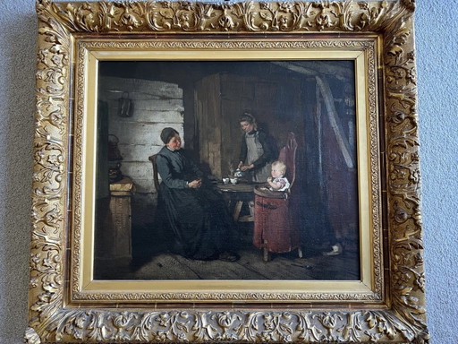 Beautiful Painting Hendrik Weegewijs – schilderijen tekeningen, Canvas (photo 2 of 5)