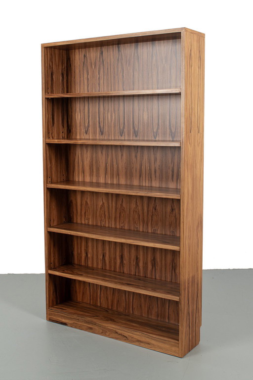 Tall bookcase with strikingly beautiful veneer