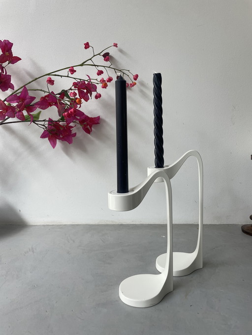 Lot de 2 bougeoirs design IKEA PS Ellan - blanc