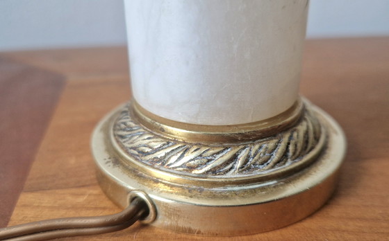 Image 1 of Vintage Neo-Empire style lamp - Marble and Brass