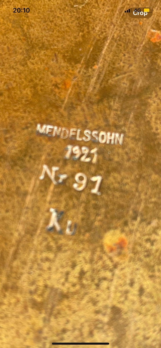 Image 1 of Georg Mendelssohn (1886-1955) piatto da portata Jugendstil in rame martellato 1921