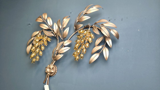 Image 1 of Lampada da parete vintage a forma di tulipano di Hans Kögl, anni '70.