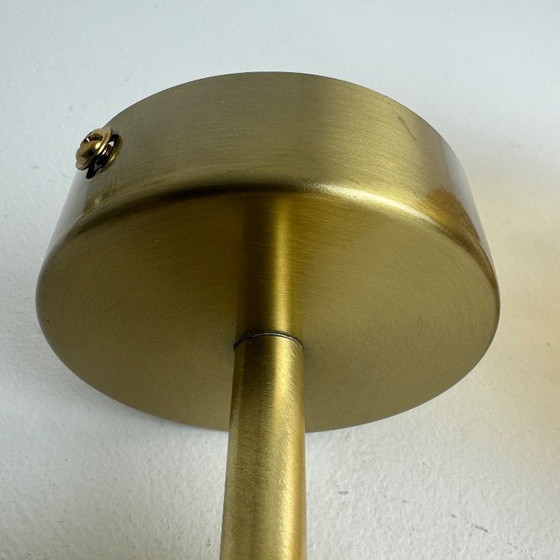 PAIR OF VINTAGE AMBER GLASS WALL LIGHTS – Metal (photo 7 of 8)