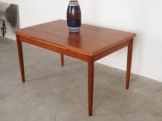 Image 1 of Teakholztisch, dänisches Design, 1970er Jahre, hergestellt in Dänemark