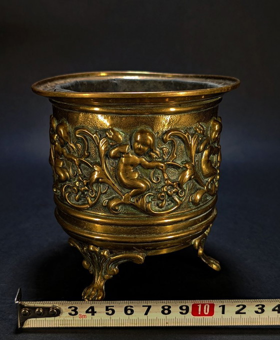 Small Brass Plant Pot Napoleon III – Metal (photo 8 of 8)
