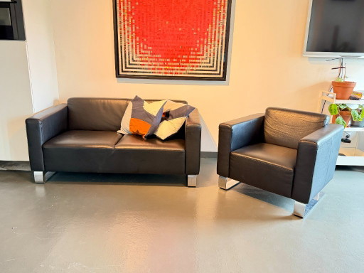 Brühl & Sippold Leren 2-Zitsbank + Fauteuil – Design