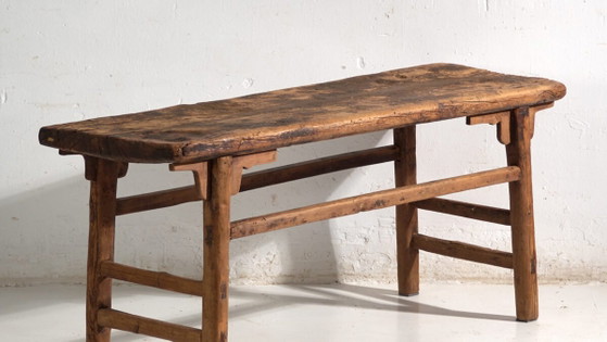 Tavolo console basso antico in legno di pino – Cina, circa 1900 (photo 3 of 40)