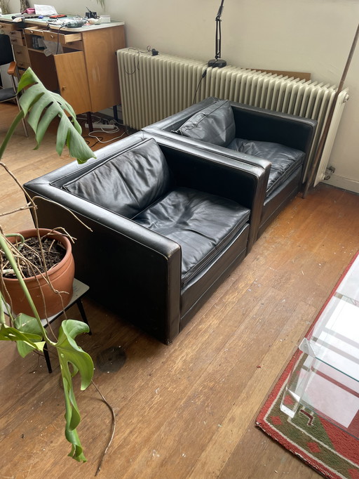Original Vintage Artifort Leather Armchairs - Set of 2