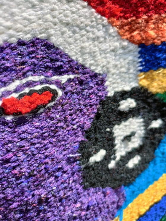 Image 1 of Tapisserie murale en laine tissée à la main, Amérique du Sud précolombienne