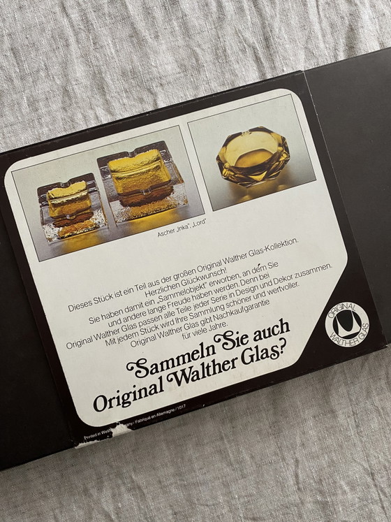 Image 1 of Emballage d'origine : Plat de service Walther Glass, années 1970, style moderne du milieu du siècle
