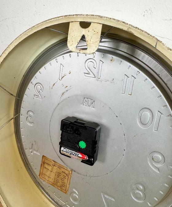 Image 1 of Vintage Beige Industrial Wall Clock from NUFA, 1960s