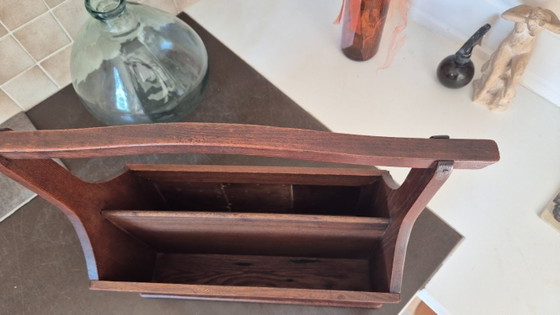 Portariviste vintage in legno con piastrelle in ceramica in stile Delft – Wood (photo 3 of 11)