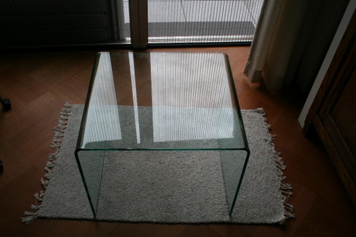 2 mesas auxiliares originales FIAM Italia D-LI – Cristal curvado – Fabricadas en Italia – bijzettafels, Glass (photo 2 of 22)