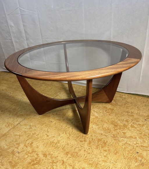 Mid Century Retro Vintage Teak Round Astro Coffee Table by GPlan 1960 Designed by Victor Wilkins