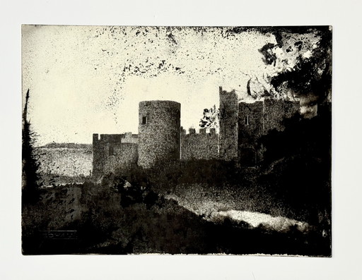 Manorbier (Gran Bretagna) Inchiostro - Eugène Eechaut (1928-2019)