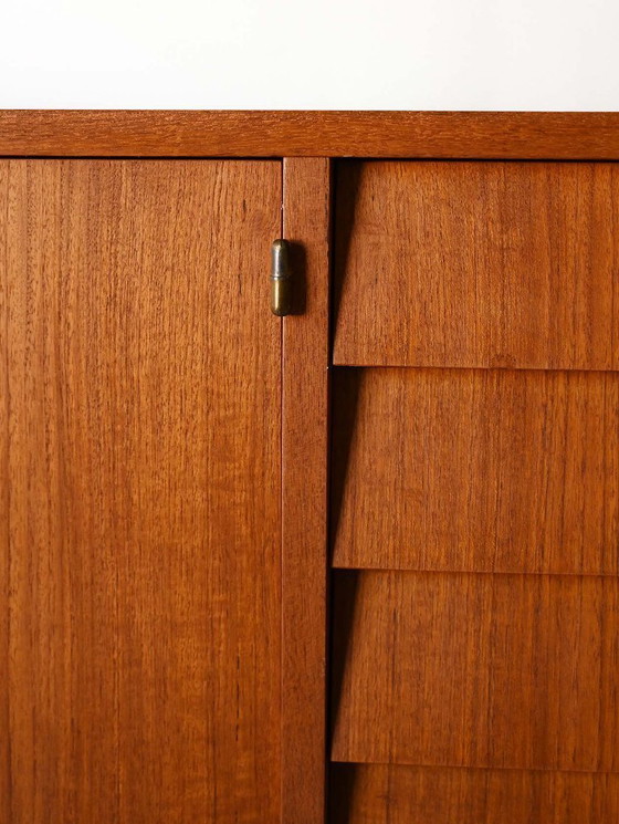 Image 1 of Vintage Scandinavisch teakhouten dressoir met lades met tegelfront, jaren 60