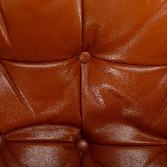 Image 1 of Dänischer Drehsessel im Mid-Century-Modern-Stil aus cognacfarbenem Leder, 1960er Jahre