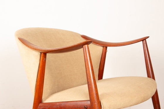 Image 1 of Pair of Scandinavian armchairs in teak and fabric, new Tyrol model by Gerhard Berg for Westnofa 1960.
