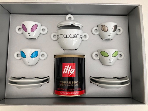 illy Kollektion - 2001 - Espressotassen - David Byrne - Alien Tassen.