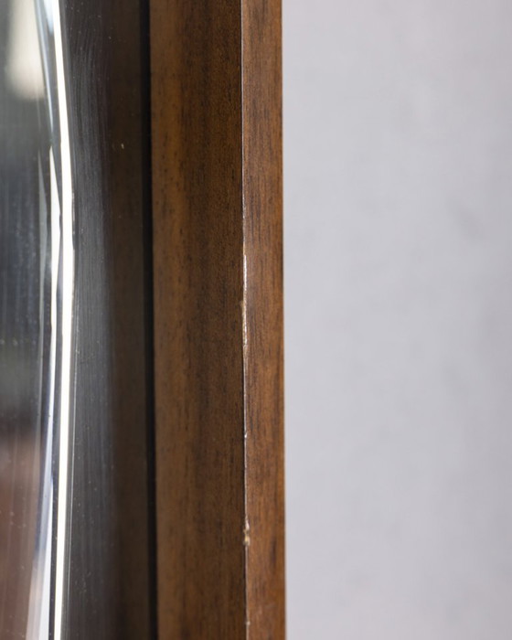 Image 1 of Vintage 1960s wall mirror in wood and smoked glass, Italian design
