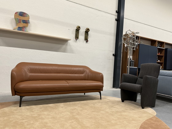 Image 1 of Leolux Lindo Sofa 3 Seater Ceras Auburn leather 210
