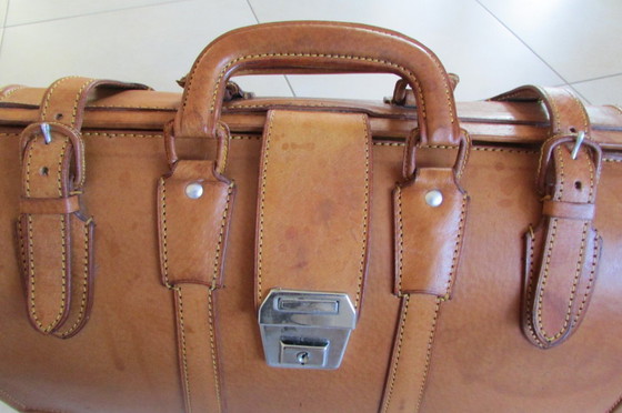 Image 1 of Leather suitcase, doctor's bag, large model