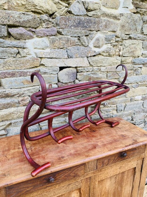 Image 1 of Appendiabiti da parete antico in legno curvato