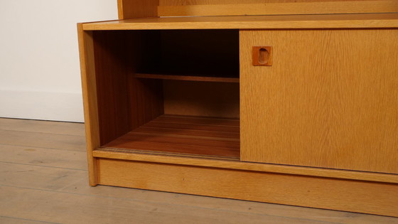 Image 1 of Armoire murale vintage | Bibliothèque | Chêne | Portes coulissantes