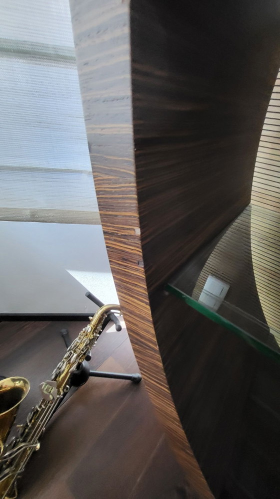Roche Bobois OMEGA – Daniel Rode – Libreria circolare in impiallacciatura wengé – Librerie, Vetro, Legno (photo 4 of 9)