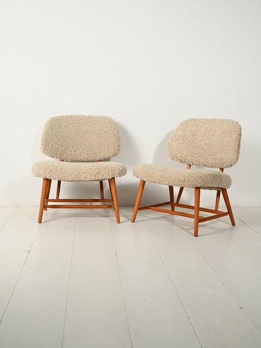 Coppia di poltrone “Te-Ve” di Alf Svensson, anni '50