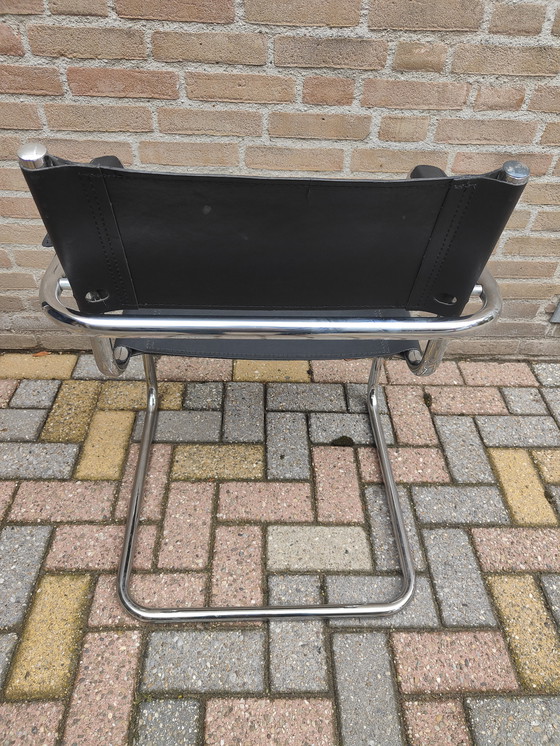 Image 1 of Sedia a slitta nera stile Bauhuis Mart Stam