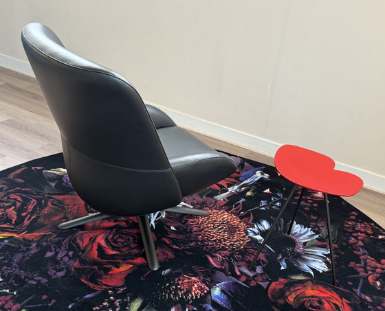 Image 1 of Sillón giratorio Leolux Hilco piel Ceras negra