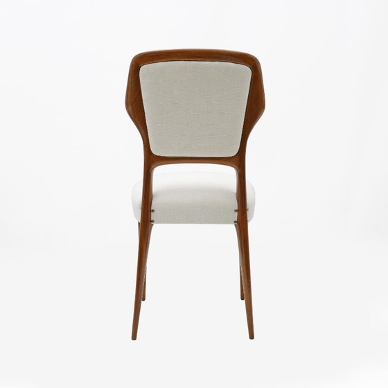 Image 1 of Vittorio Dassi Italiaanse eetkamerstoelen in mid-century modern stijl, jaren 1950, set van vier