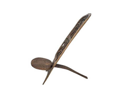 Silla Palaver - Silla de parto/bario - Madera maciza - Malawi - Tercer cuarto del siglo XX – Sillas y sillones (photo 6 of 8)