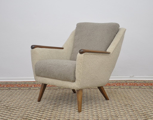 Mid-Century Boucle Cocktail Armchair, 1960s