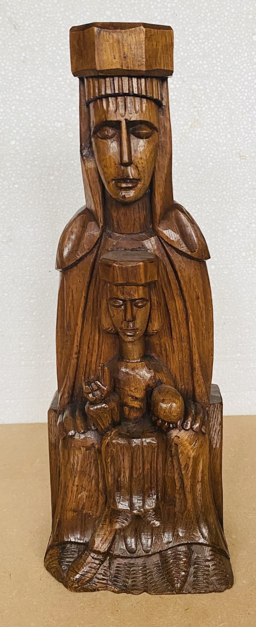 The Virgin of Montserrat statue wood