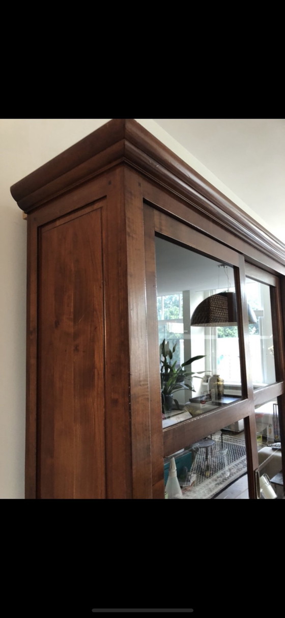 Image 1 of Display case cherry wood bookcase