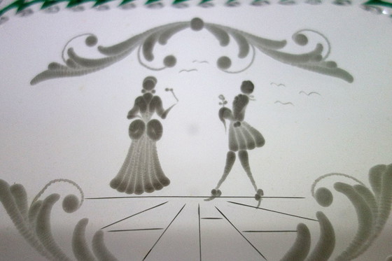 Image 1 of Murano Venetian Decor Serving Tray, 1950s Twisted Glass