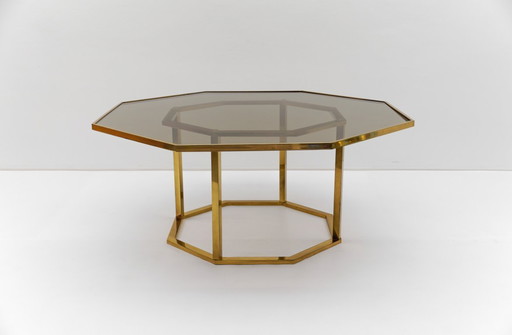 Italiaanse achthoekige Regency salontafel, jaren 70