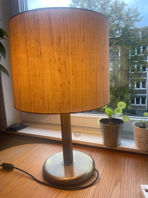 Pair of original Cosack Table lamps (1970s) Vinatge Mid Century – Brass & Textile