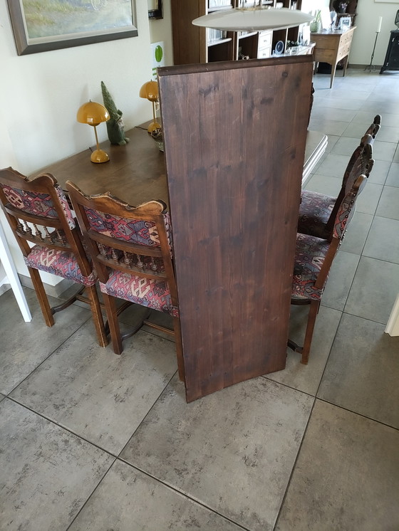 Image 1 of Antique Dining Table With Six Renaissance Chairs