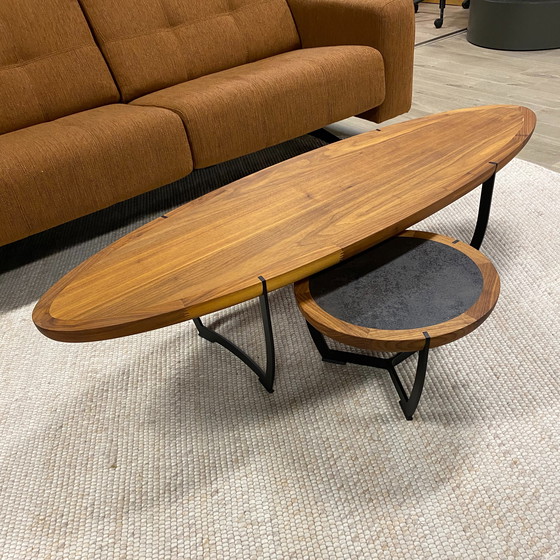 Image 1 of Tavolino da caffè Gealux in noce (set da 2)