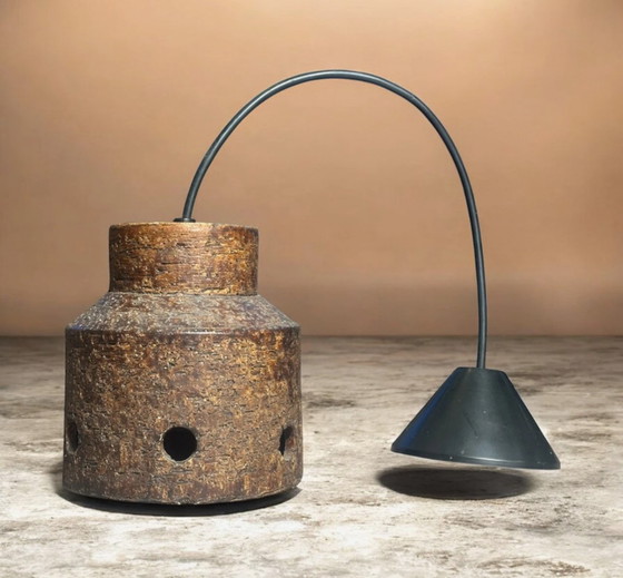 Image 1 of Vintage Jaren 70 herda hanglamp lamp keramiek space age verlichting