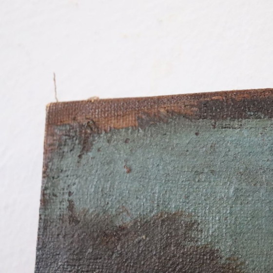 Image 1 of Paysage côtier, peinture à l'huile ancienne sur toile, Italie, XVIIIe siècle