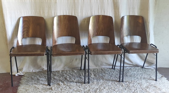 Baumann "Manathan" chairs - 1960s/70s – Dining chairs, Wood (photo 3 of 11)
